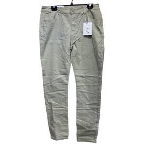 New BodiLove Size 17/18 Stretch Cotton Skinny Leg Khaki Casual Pants w Pockets